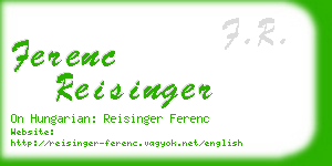 ferenc reisinger business card